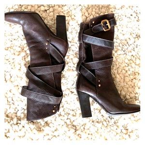 Chloe Paddington Leather Strappy Boots
